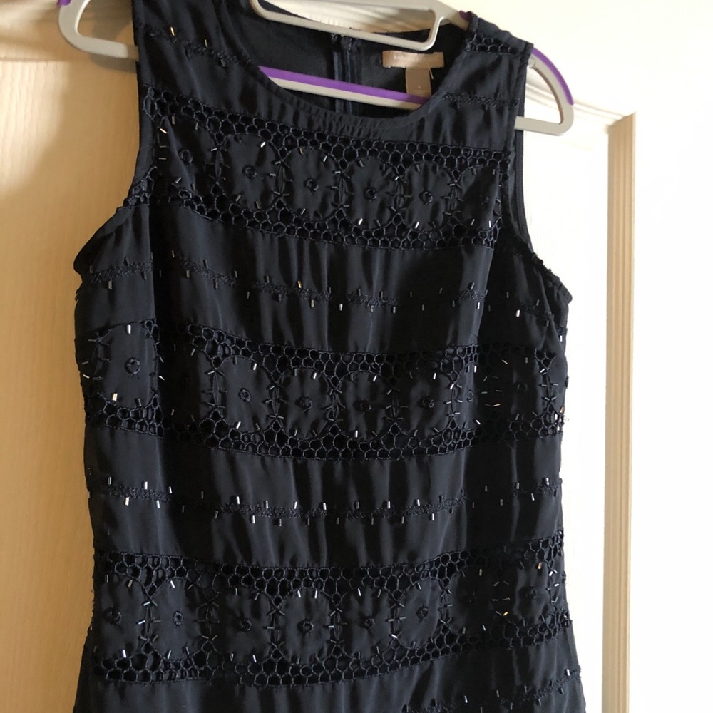 EUC Banana Republic blue embellished top.